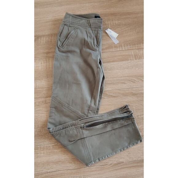 Talbots Signature Army Green Jeans Pants Size 4 side leg zipper - Picture 10 of 10